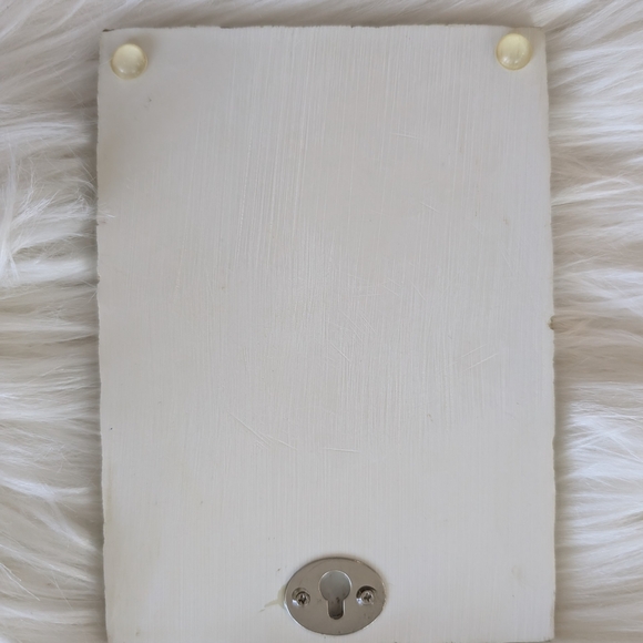 Vintage 3D Wall Art Tile Raised Yellow & White Flowers In Resin Vases Boem - Picture 2 of 2